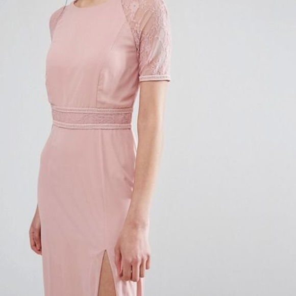 Elise Ryan Maxi Dress With Lace Sleeve And Back - Picture 2 of 9